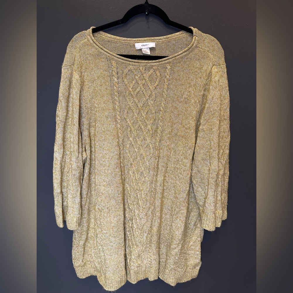 🛍️‎ 3FOR20 | CJ Banks Gold Knit Blouse | 3X | Plus Size
